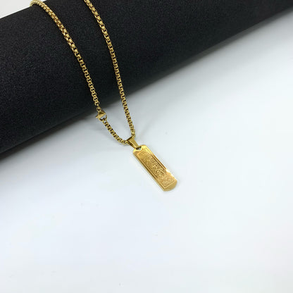 Ayat-Al-Kursi Golden Pendent With Chain